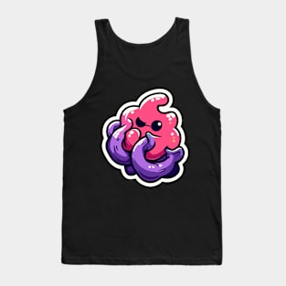 Pink Monster with Purple Tentacles - Cute and Quirky Design Tank Top